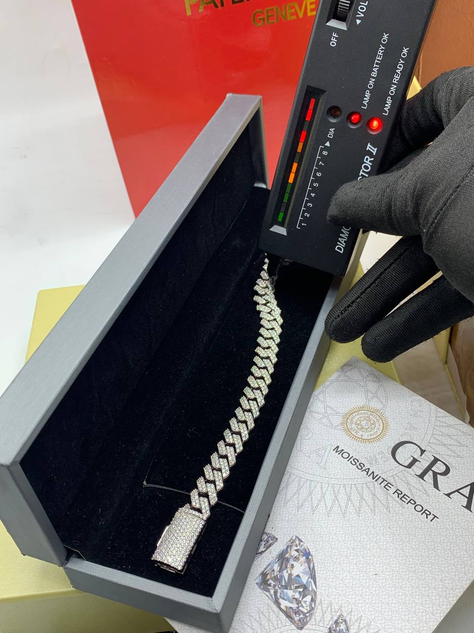 Luxury Patek Philippe Watch + Original Moisannite Bracelet