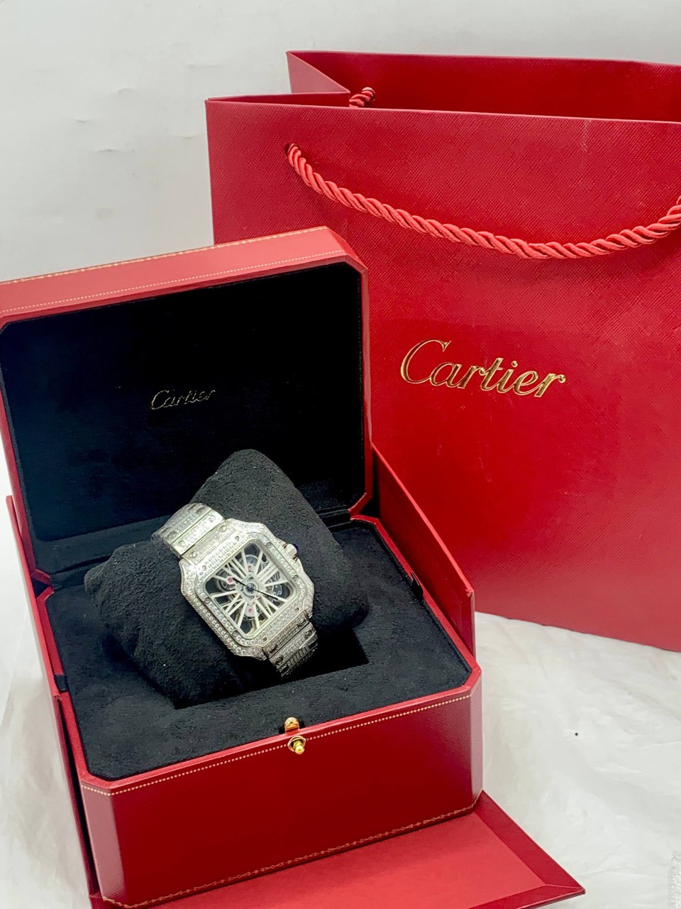 Iced-Out Cartier Watch